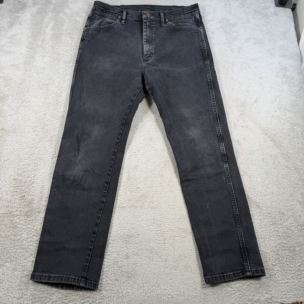 Wrangler Jeans Men 34x30 (Fit 32x30) Black Straight Leg 4020 Western Rodeo Denim - Picture 2 of 9